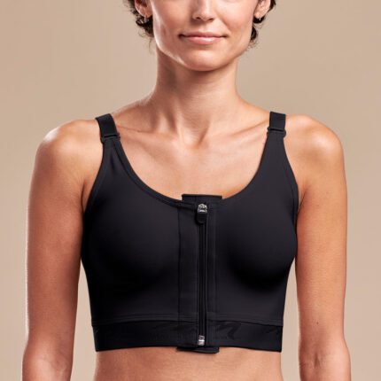 galale Medium-Coverage Pocketed Post-Surgery Bra – Black